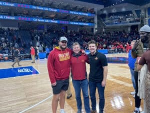Mike and sons attend a cyclones game